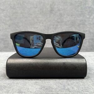 Goodr Mick & Keith's Midnight Ramble Polarized Sunglasses Matte Black Blue Lens